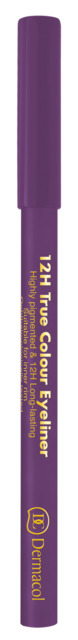 Dermacol - Drevená ceruzka na oči - Dlhotrvajúca ceruzka na oči č.10 tmavo fialová - 4 g